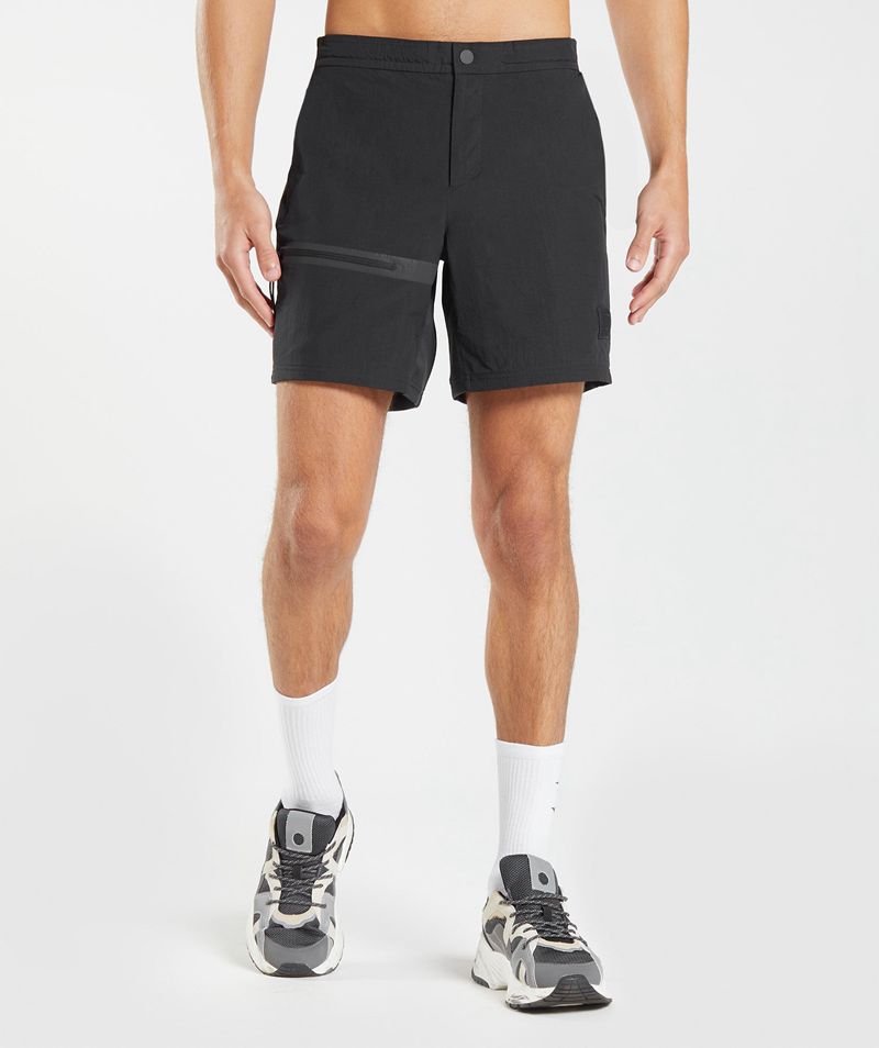 Men's Gymshark Retake Woven 7" Shorts Black | USA 1567-DNIEW