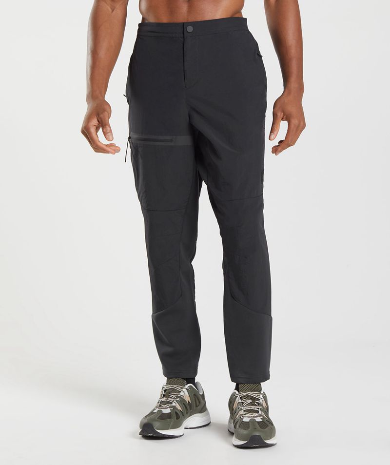 Men's Gymshark Retake Woven Joggers Black | USA 8951-TKEPJ