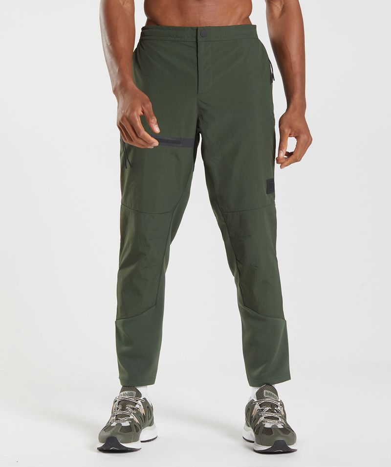 Men's Gymshark Retake Woven Joggers Olive | USA 2504-DRKOW