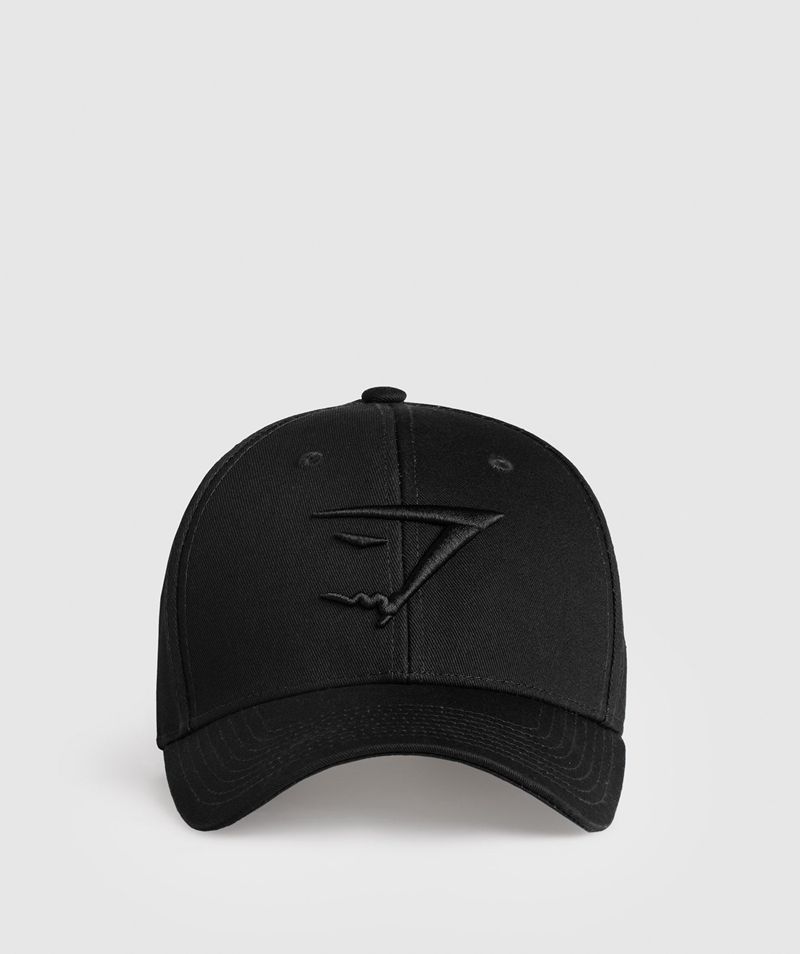 Men's Gymshark Sharkhead Caps Black | USA 6709-ZCEUN