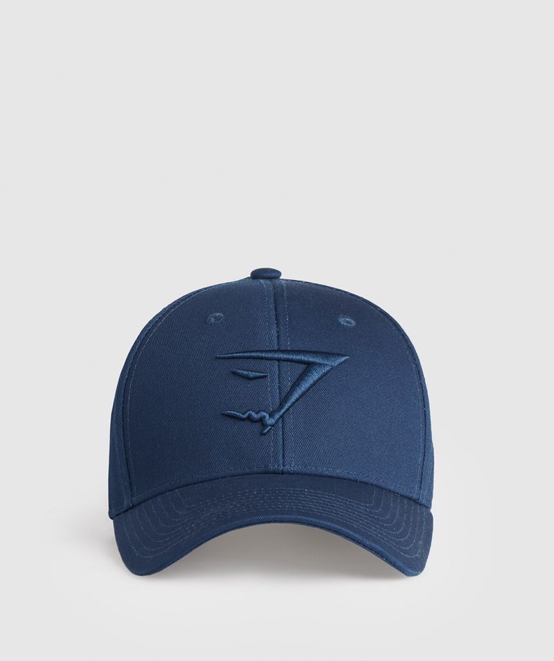 Men's Gymshark Sharkhead Caps Navy | USA 1354-FETWL