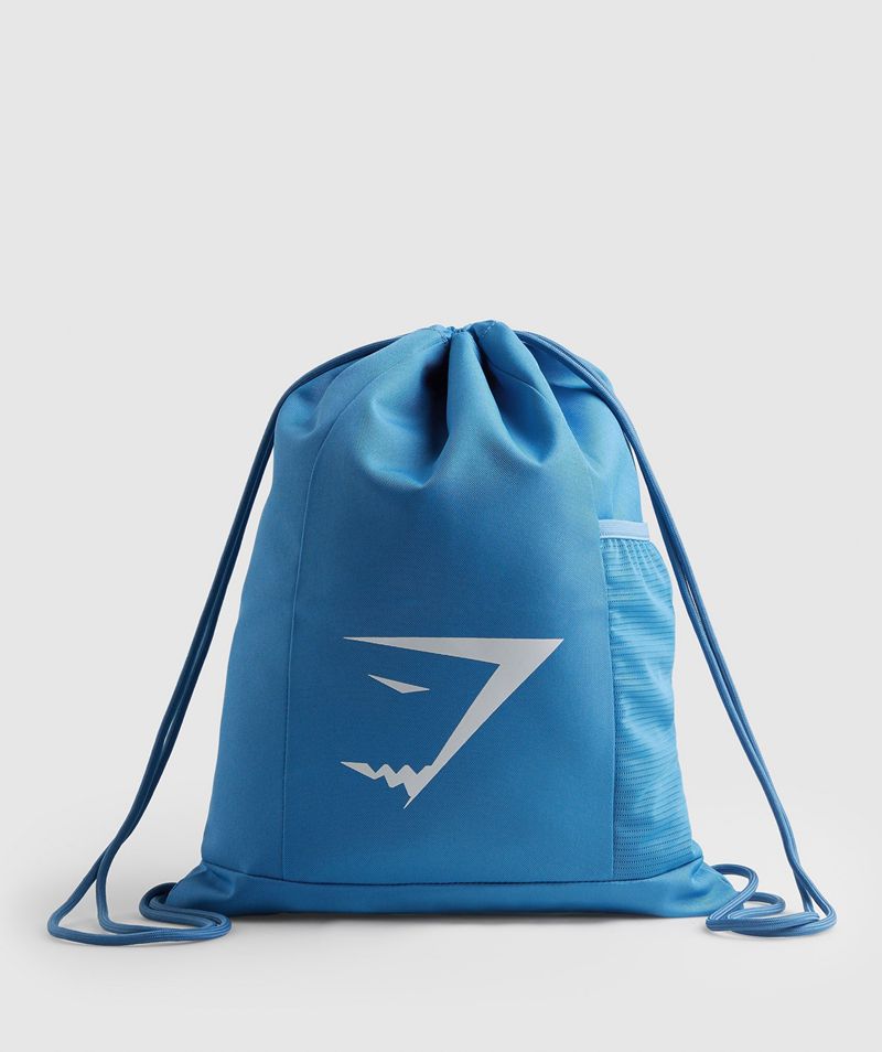 Men's Gymshark Sharkhead Gymsack Bags Blue | USA 0397-GLUKO