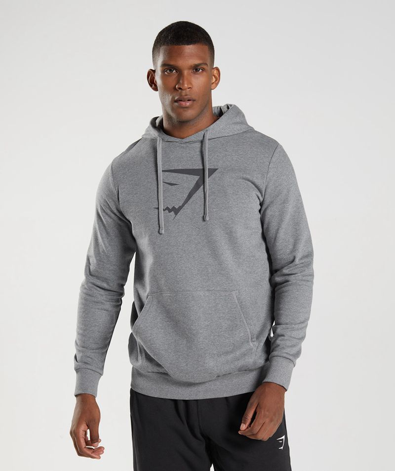 Men's Gymshark Sharkhead Infill Hoodie Grey | USA 4752-XKCQW