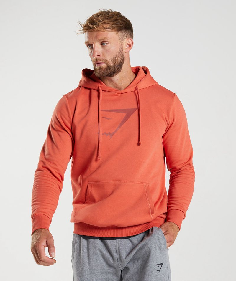 Men's Gymshark Sharkhead Infill Hoodie Red | USA 6975-ZPNDS