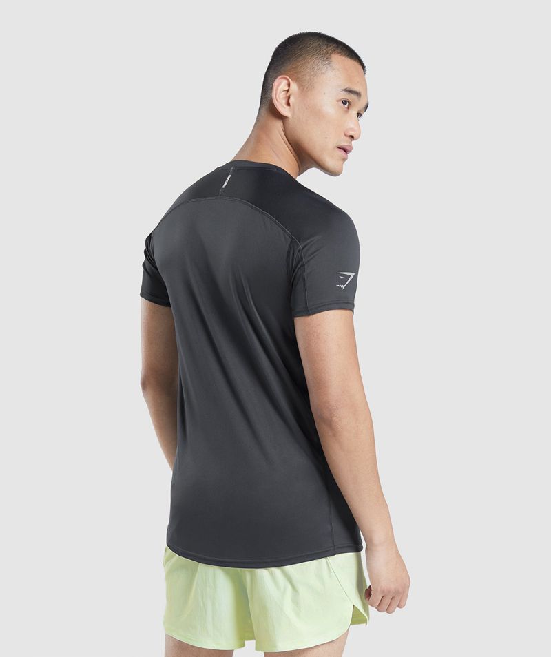 Men's Gymshark Speed Evolve T-Shirts Black | USA 0693-EASNY