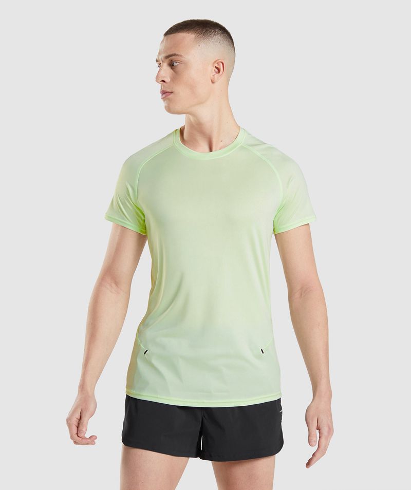 Men's Gymshark Speed Evolve T-Shirts Green | USA 5210-OHWFU