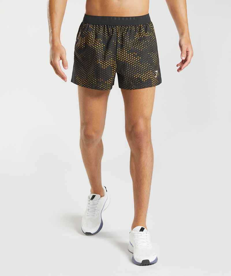 Men's Gymshark Sport 3" Shorts Yellow | USA 2549-ELPZR