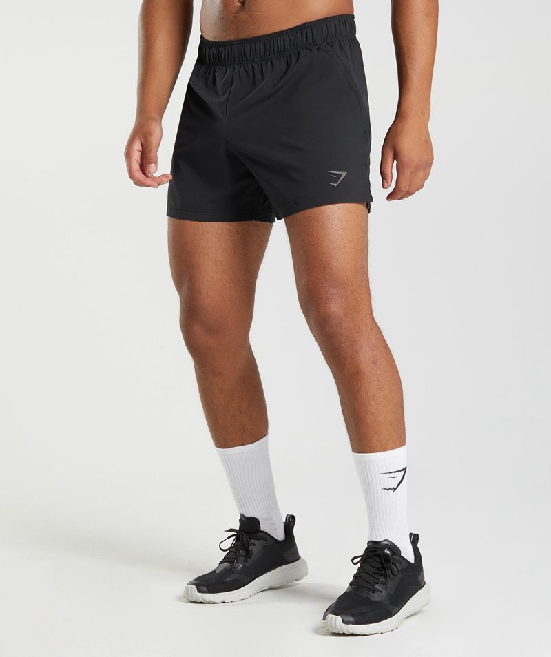 Men's Gymshark Sport 5" Shorts Black | USA 6375-OLTNB