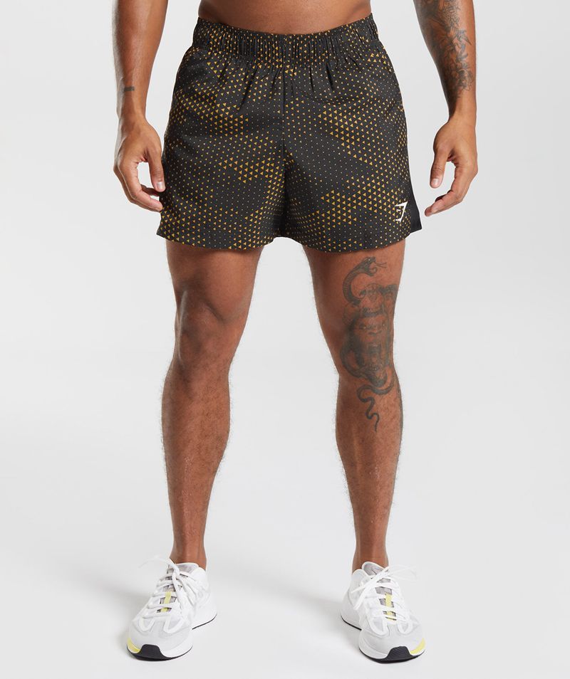 Men's Gymshark Sport 5" Shorts Yellow | USA 1034-YKXLS