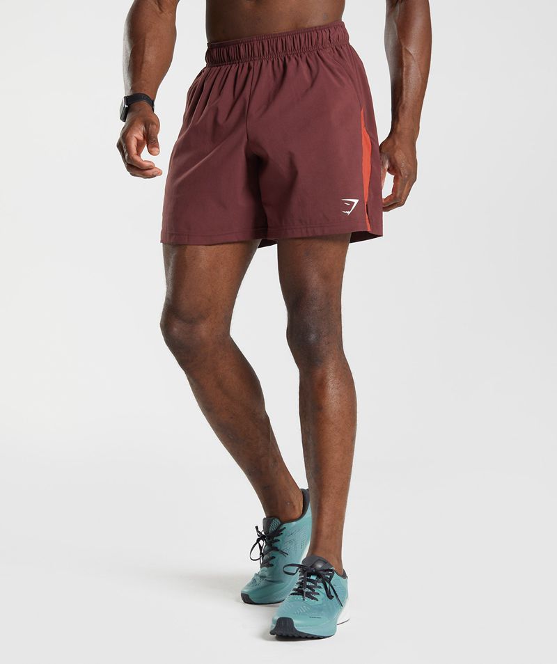 Men's Gymshark Sport Shorts Burgundy | USA 1726-AJRGM