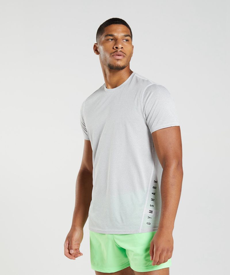 Men's Gymshark Sport T-Shirts Grey | USA 4829-EGYCW