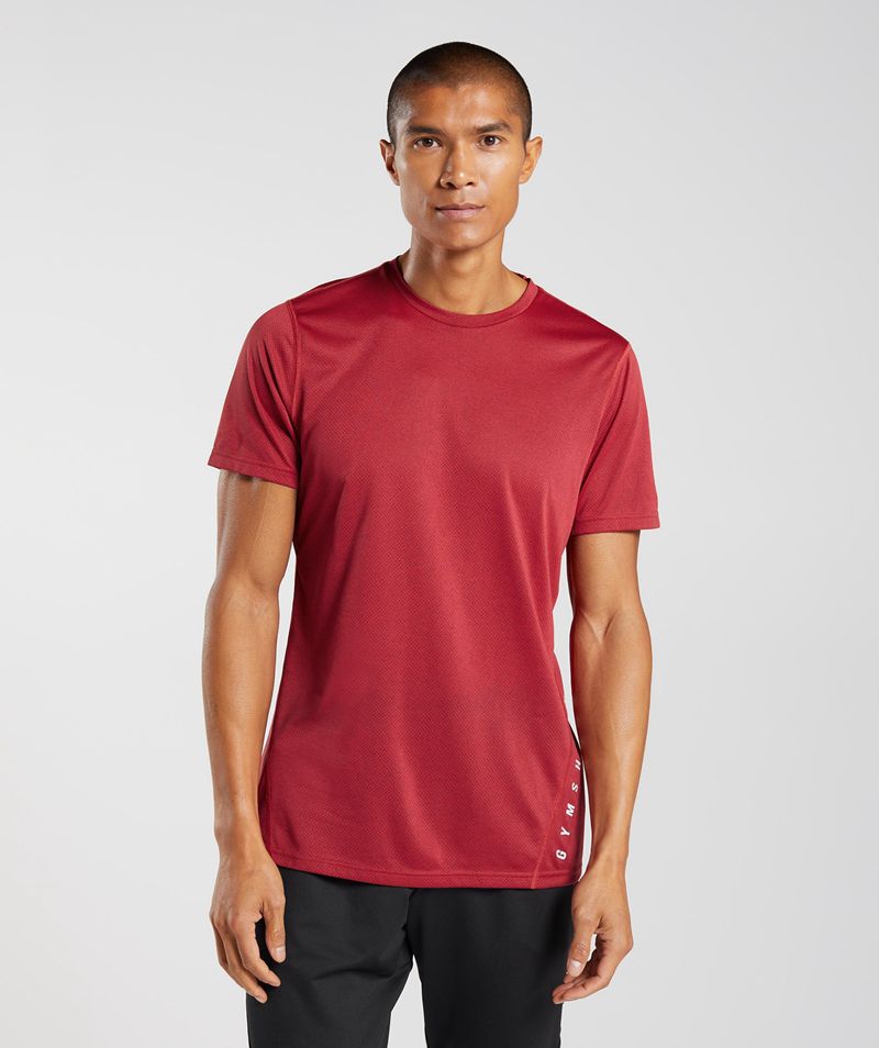 Men's Gymshark Sport T-Shirts Red | USA 5069-KVPUH