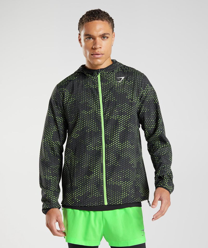 Men's Gymshark Sport Windbreaker Jackets Light Green | USA 5602-HDRUY