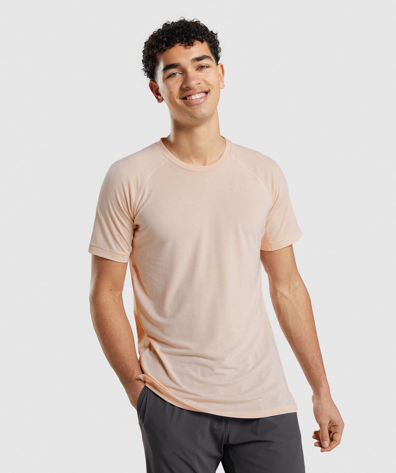 Men's Gymshark Studio Amplify T-Shirts Pink | USA 4015-IKQRP