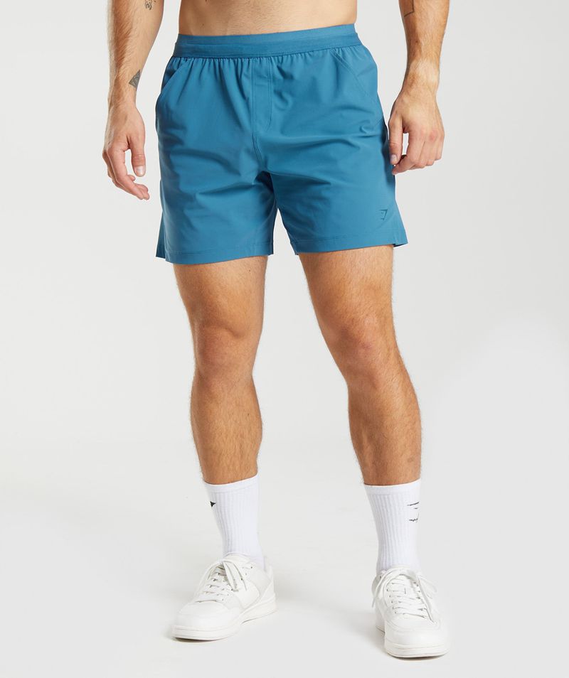 Men's Gymshark Studio Shorts Blue | USA 6541-CSPBT