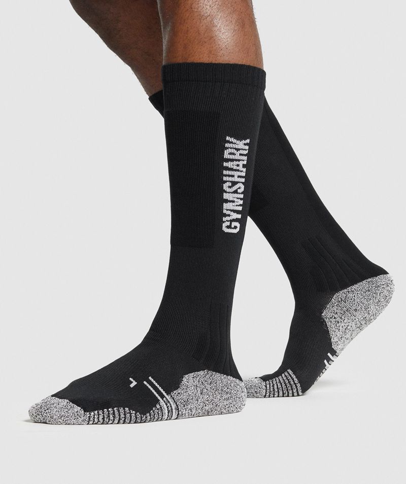 Men's Gymshark Weightlifting Socks Black | USA 0263-ZAUCY