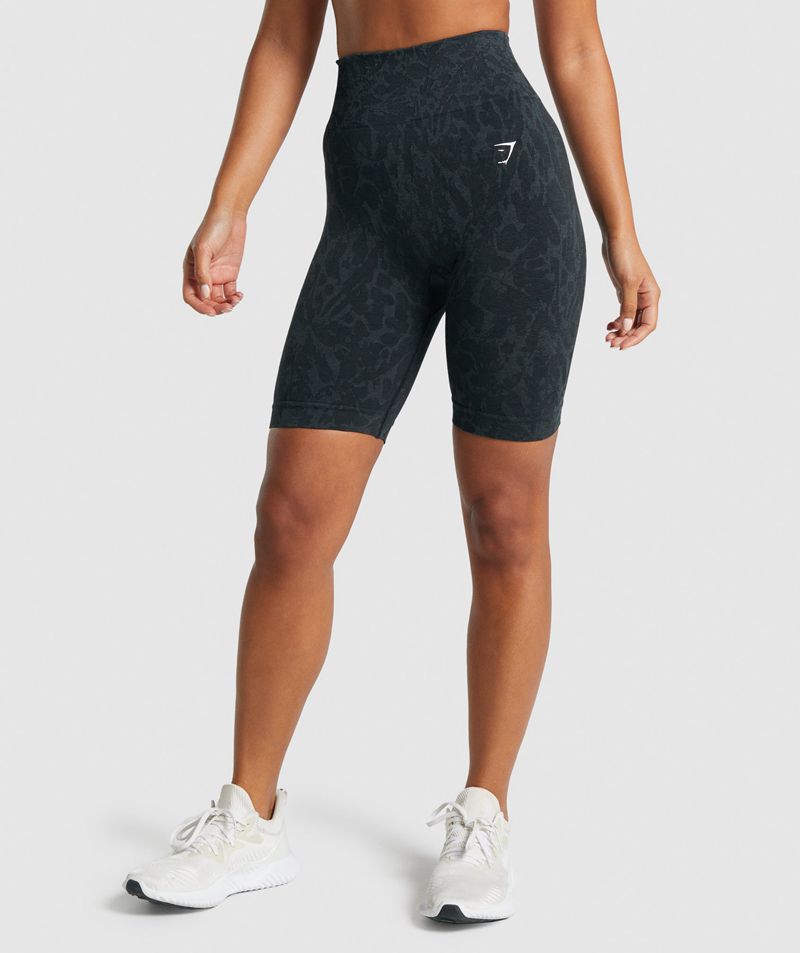 Women's Gymshark Adapt Animal Seamless Cycling Shorts Black | USA 8172-BZTDH