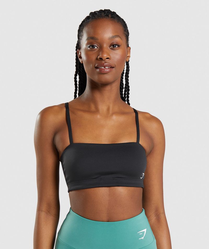 Women's Gymshark Bandeau Sports Bra Black | USA 7964-SIBVZ