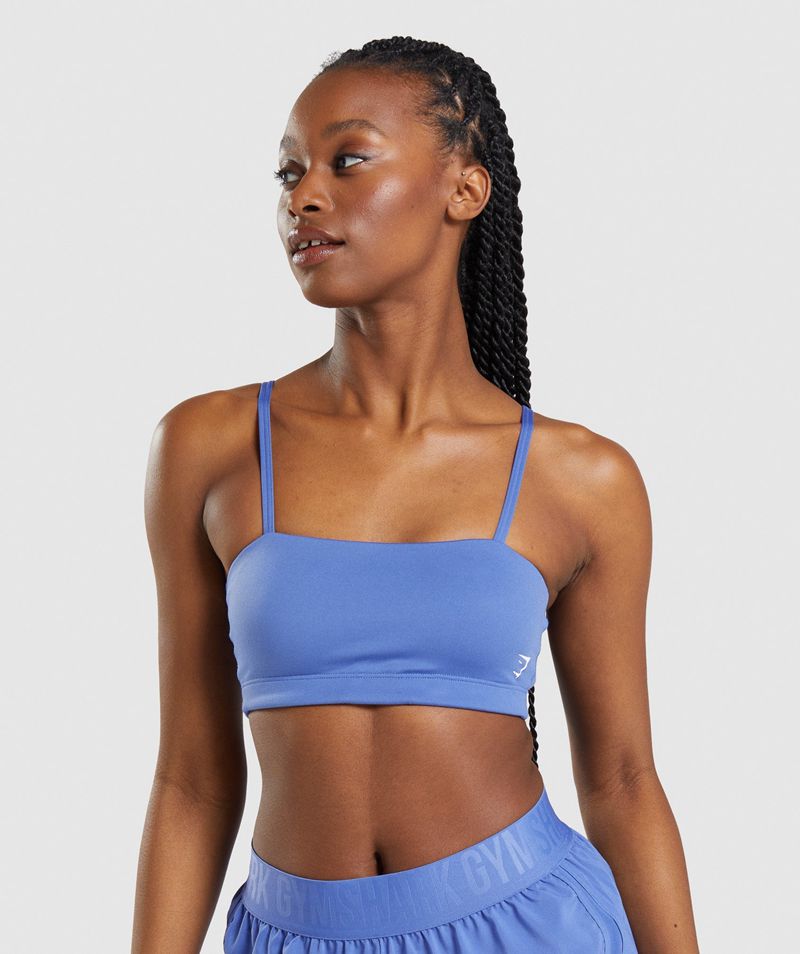 Women's Gymshark Bandeau Sports Bra Blue | USA 9604-INFUD