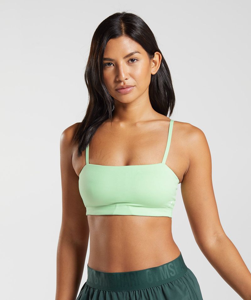 Women's Gymshark Bandeau Sports Bra Green | USA 9243-RZBMF