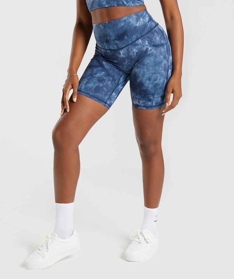 Women's Gymshark Elevate Cycling Shorts Blue | USA 2431-YWNZH