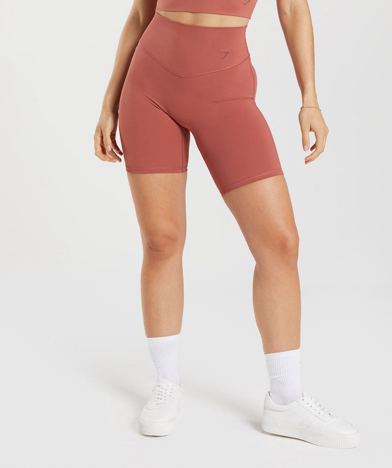 Women's Gymshark Elevate Cycling Shorts Rose | USA 6305-SNBIG