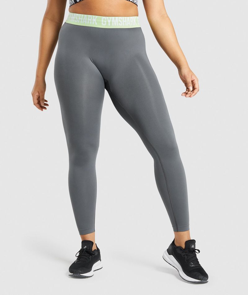 Women's Gymshark Fit Seamless Leggings Grey | USA 5413-UCFZX