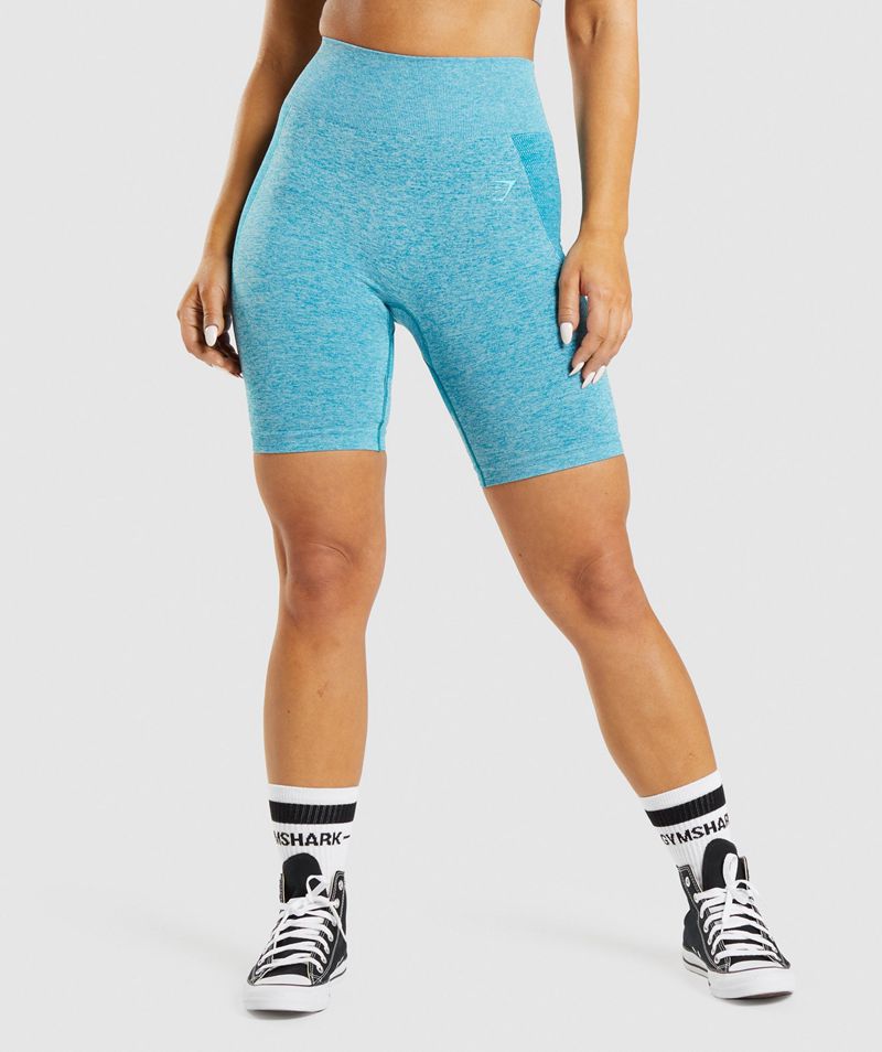 Women's Gymshark Flex Cycling Shorts Blue | USA 1465-PUOAS