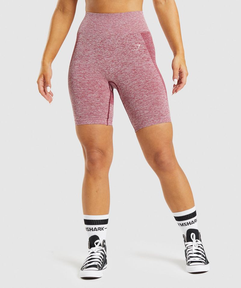 Women's Gymshark Flex Cycling Shorts Burgundy | USA 3592-AJDGS