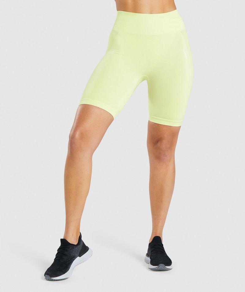 Women's Gymshark Flex Cycling Shorts Light Green | USA 9056-FWOBK