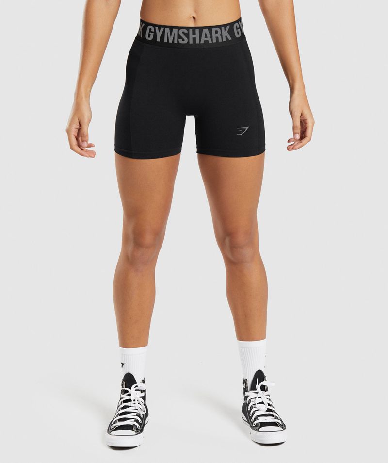 Women's Gymshark Flex Shorts Black | USA 6305-YOLNI