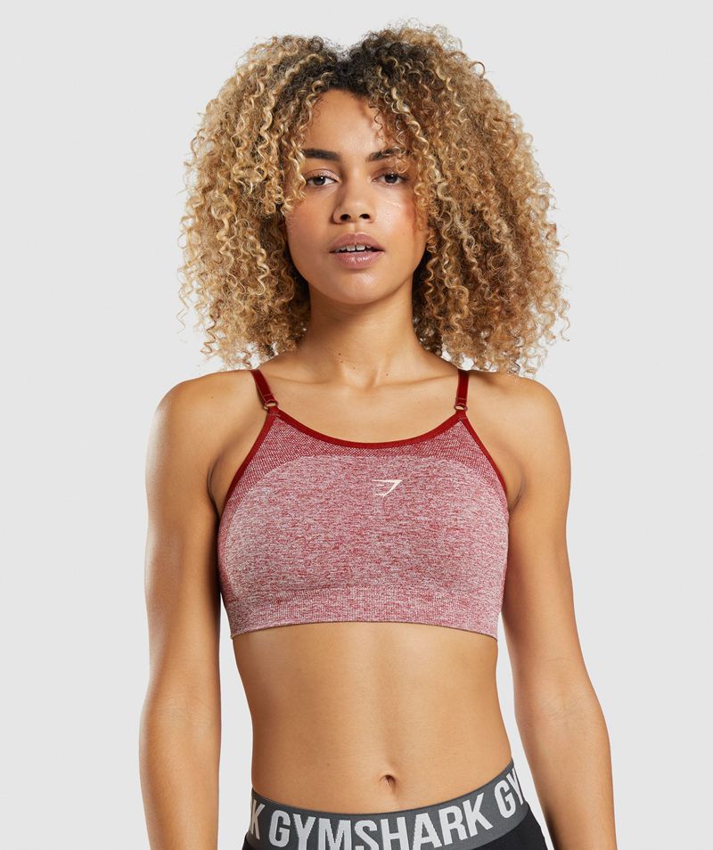 Women's Gymshark Flex Strappy Sports Bra Burgundy | USA 7610-QWLEZ