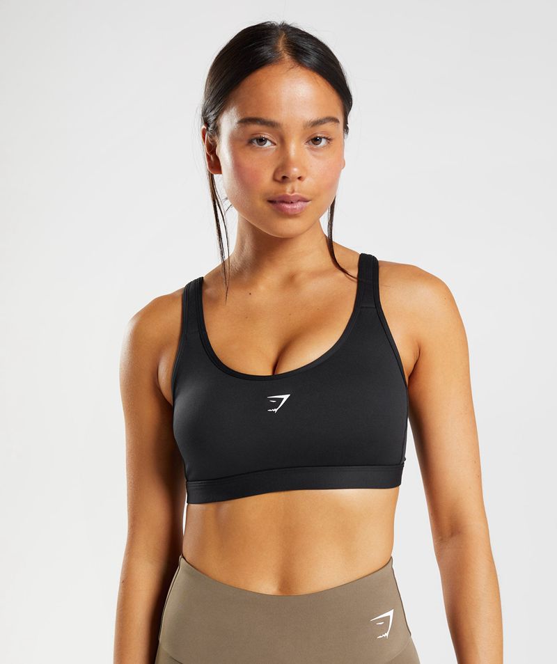 Women's Gymshark Fraction Sports Bra Black | USA 3168-IQNYV