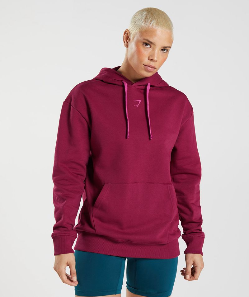 Women's Gymshark Graphics Fraction Hoodie Pink | USA 0648-QWTKC