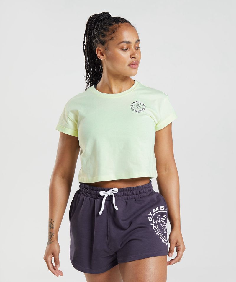 Women's Gymshark Legacy Crop Tops Green | USA 7519-XICAM