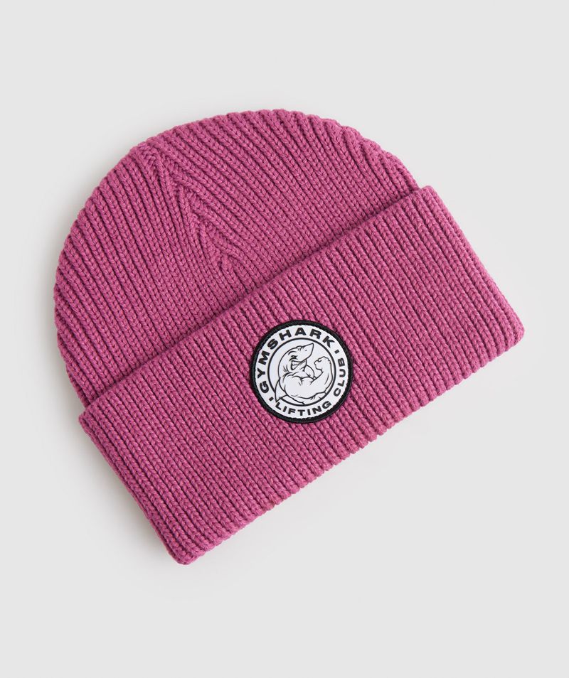 Women's Gymshark Legacy Deep Cuff Beanie Pink | USA 9802-JSIGF