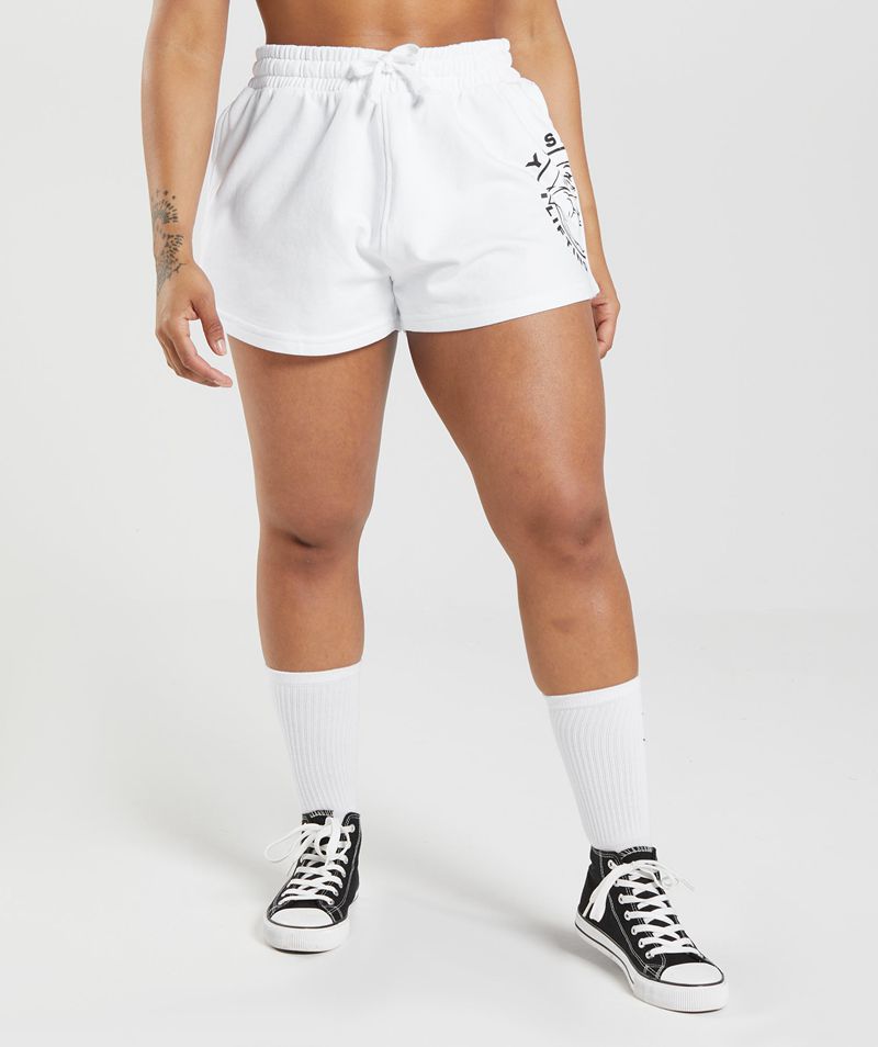 Women's Gymshark Legacy Shorts White | USA 2580-JRKBH