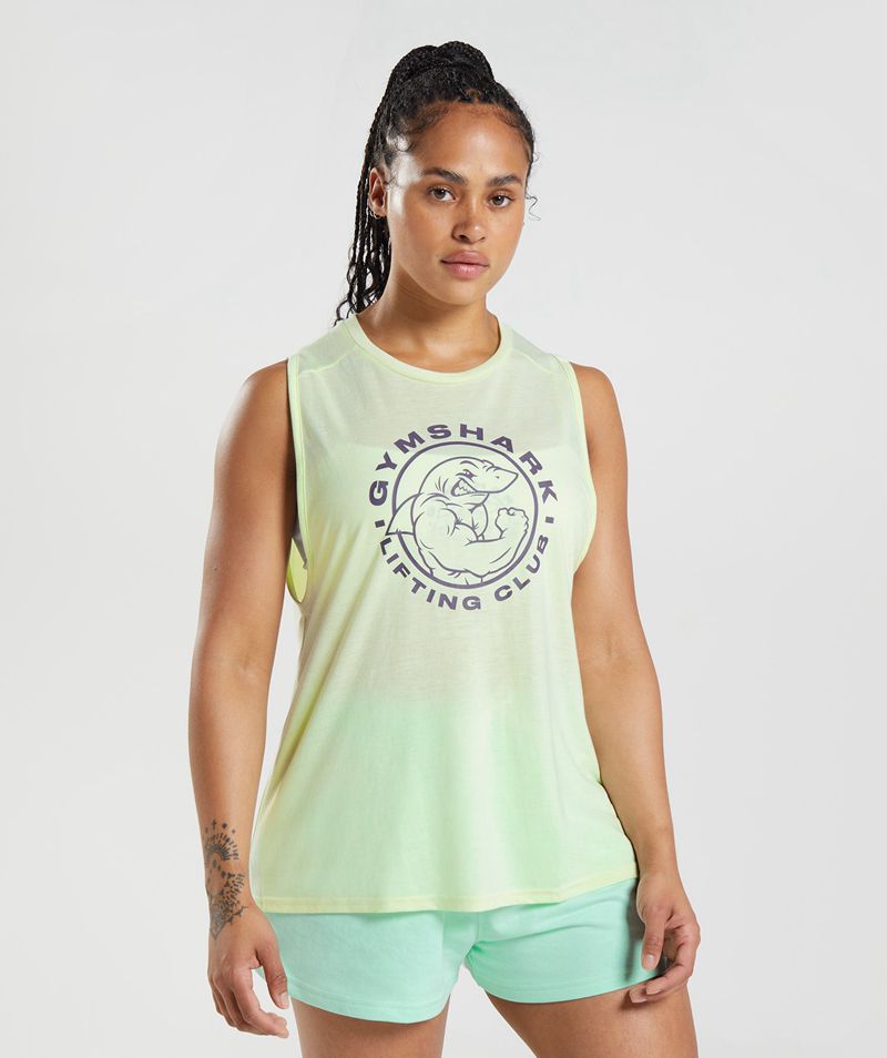 Women's Gymshark Legacy Tank Tops Green | USA 6147-BGAIK