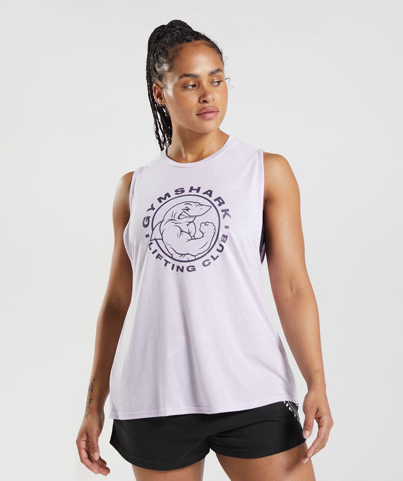 Women's Gymshark Legacy Tank Tops Purple | USA 0895-HDFTE