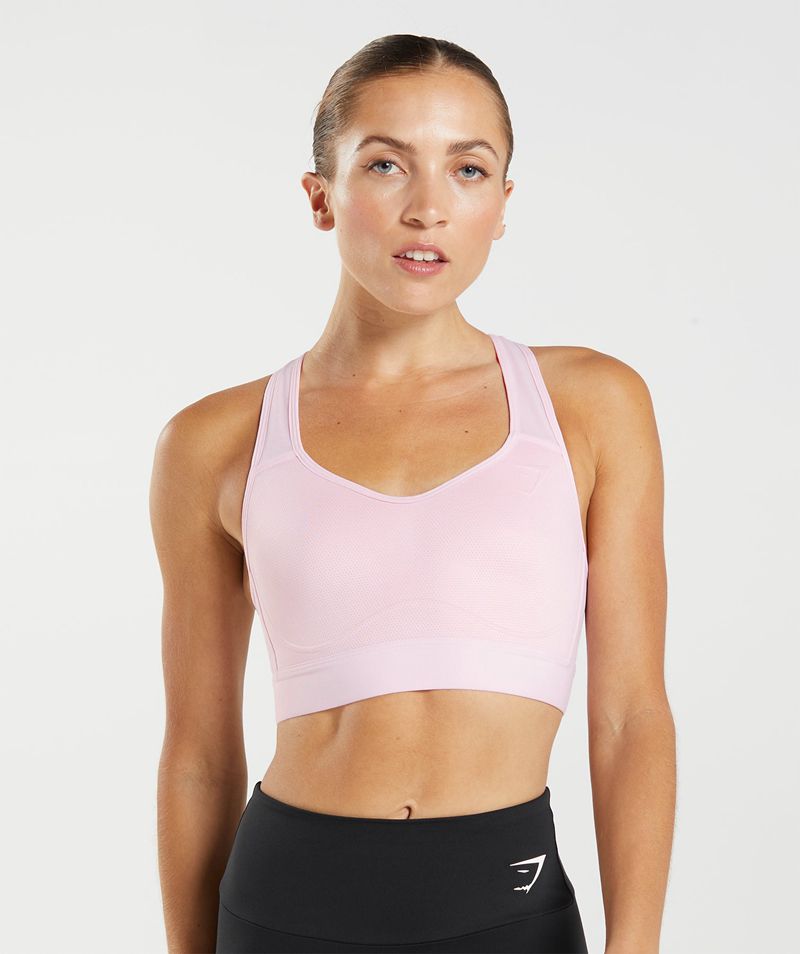 Women's Gymshark Lightweight High Support Sports Bra Pink | USA 1476-KTBRE