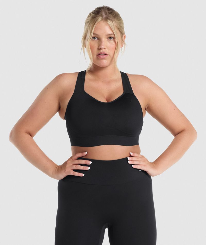 Women's Gymshark Lightweight High Support Sports Bra Black | USA 4268-QGZOL