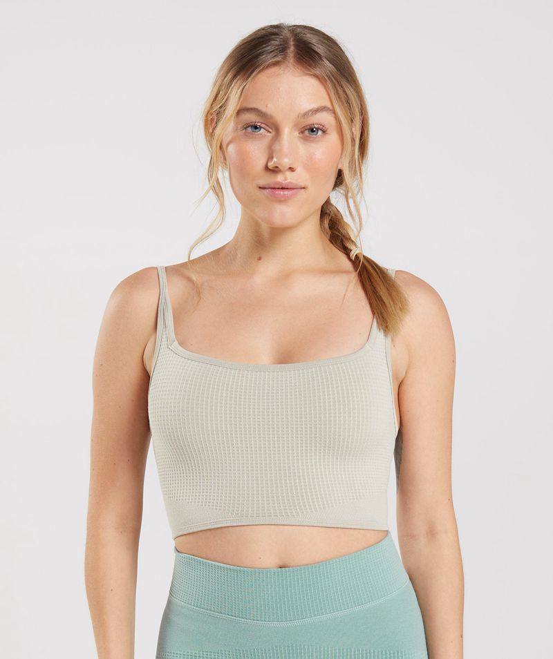 Women's Gymshark Pause Seamless Bralette Sports Bra Grey | USA 6039-EARJG