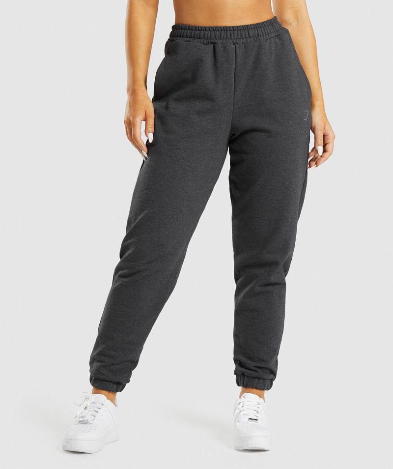 Women's Gymshark Rest Day Sweats Joggers Black | USA 1035-FGYOI