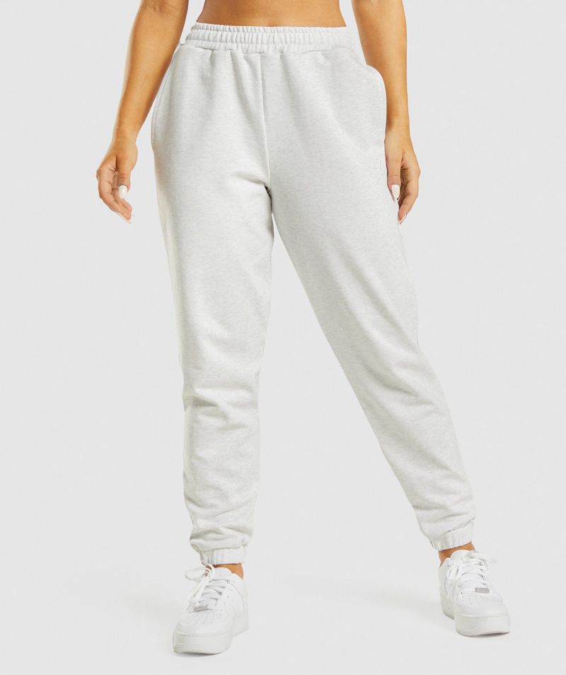 Women's Gymshark Rest Day Sweats Joggers White | USA 6750-JHTZC