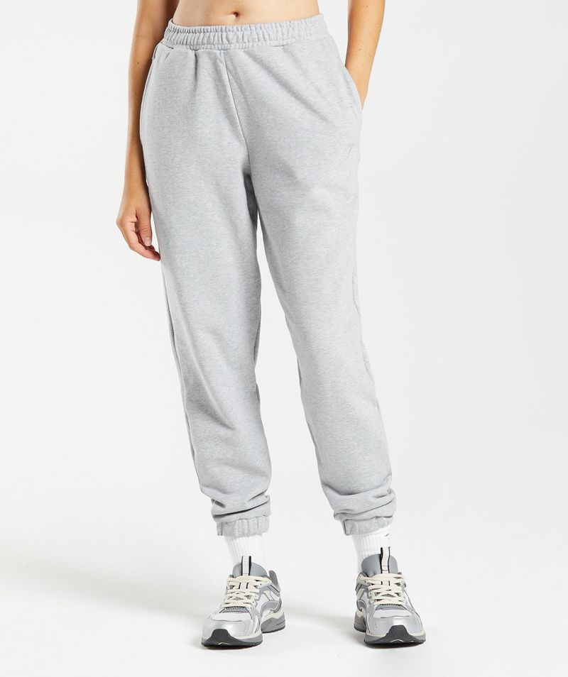 Women's Gymshark Rest Day Sweats Joggers Light Grey | USA 9463-LFBEN