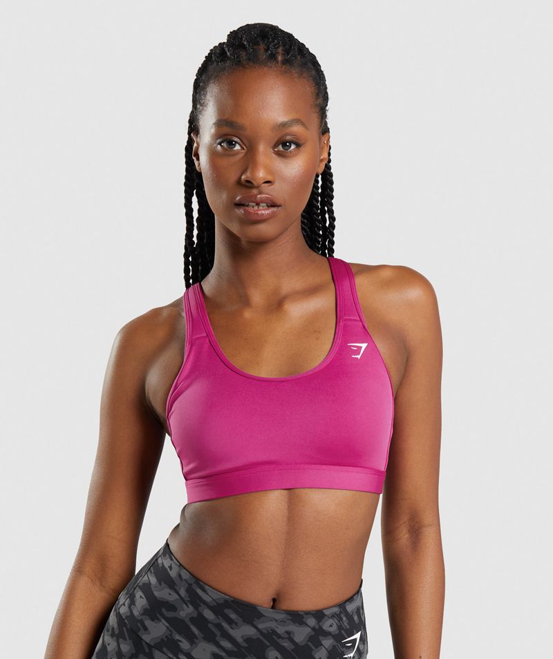 Women's Gymshark Scoop Neck Sports Bra Pink | USA 5187-ZKWXT