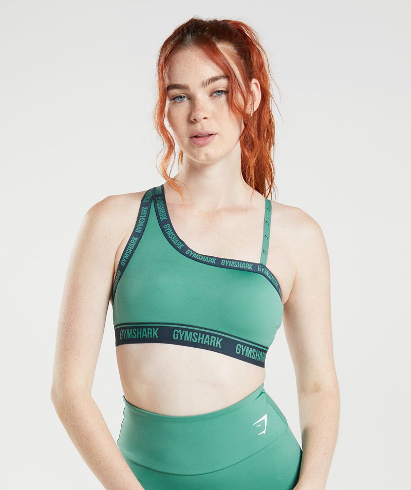 Women's Gymshark Strike Sports Bra Green | USA 8495-GDAPH