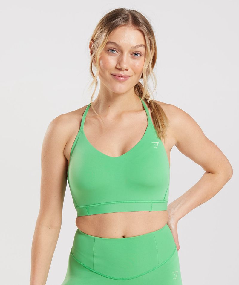 Women's Gymshark Studio Sports Bra Green | USA 1249-WGKLO