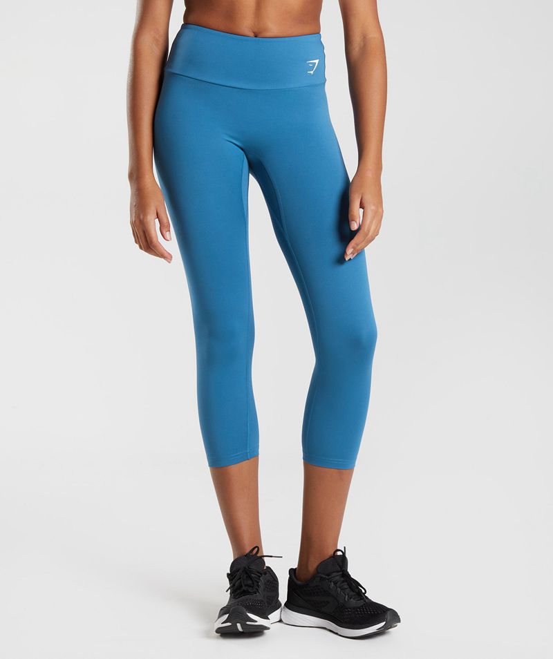 Women's Gymshark Training 7/8 Leggings Blue | USA 5328-RIUEB