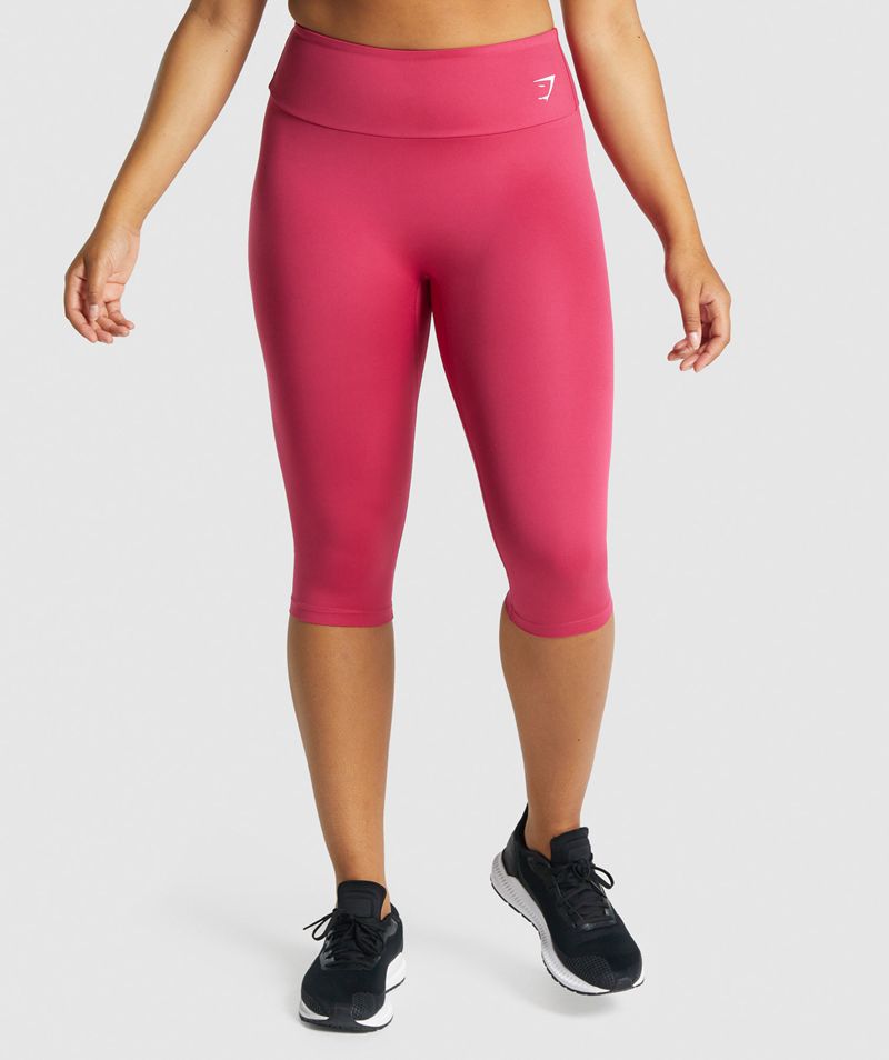 Women's Gymshark Training Cropped Leggings Pink | USA 3048-YGRZJ